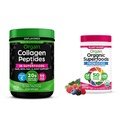 Orgain Hydrolyzovaný kolagen + Superfoods Powder and Organic Green Foods Powder - 1lb a 0.62lb