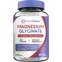 Lékařské recepty Magnesium Glycinát dodatek, Aminová kyselina chelatovaná, bez pufrované, vysoká absorpce, snadné na žaludek, podpora klidu, kosti, srdce, energie, Nerve, 90 Veganské kapsle