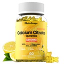 Sugar Free vápník Citrát Gummies 1200mg s vitamínem D3 K2, hořčík, zinek, MSM pro muže a ženy, kost, svalovina, imunitní podpora, Ultimate Absorpce doplněk vápníku, Vegan, 60 Počet