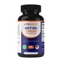 Vitamatic MCT Olej 3000 mg na jednu porci - 180 Softgels - z Coconut Oil - Obsahuje 55% kyseliny kaprilové C8 a 40% kyseliny capric C10