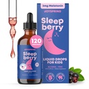 JoySpring SleepBerry - Kids Melatonin Liquid - 3MG Melatonin s D3 a Elderberry - Sugar- Free Liquid for Kids & Teens - Gentle Natural Sleep Support Formule (4 fl oz)