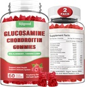 2 Balení Enhanced Glucosamine Chondroitin Gummies s MSM pro dospělé - Extra- Strength Joint Health & Flexibility, Antioxidant & Immunicant Supplement, 120 Počet