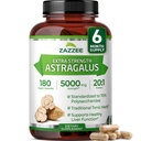 Zazzee Extra Strength Astragalus Root 20: 1 Extract, 5000 mg Strength, 70% Polysacharidy, 180 Vegan Kapsle, 6 Month Supply, 100% Vegetarian, Standardizované a koncentrované 20X Extract, Non- GMO