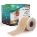 Profesionální silikonové Jiskry (1.6 "x 150" Scar Roll-3.8M) - Jiskry odstranění ošetření - opakovaně použitelné Silikonové Jiskrové pásky typ pro Keloid, C-Section, Surgery, Burn, Acne et