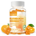 Nutravita Glucosamine Chondroitin Gummies s MSM & Elderberry Extra Strength - Společná podpora, Antioxidant Imunitní Supplement pro dospělé, Muži & Women.60 Orange Chews