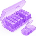 AUVON XL Týdenní Pořadatel pilulek 2 krát denně, AM PM Pouzdro s One- Side Velké otevření pro snadné použití, Pill Box 7 Den Cestování Pořadatel pro léky, Vitamíny, Rybí oleje, doplňky
