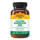 Země život vápník hořčík zinek s vitaminem D3 a L- glutamová kyselina, dodatek stravy pro podporu kostí, Certified gluten zdarma, 1000mg / 500mg / 25mg, 90 tablet