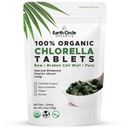 Organické Chlorella tablety 400 Počet 124; Vysoká potence Superfood 124; Chlorofyl pilulky ze 100% čisté zelené řasy 124; Zlomená buněčná stěna pro maximální absorpci 124; Vegan, Kosher, Non- GMO 124; 4 Tabs za den (1- Pack)