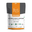 Just Jaivik 100% Organic Licorice Root Powder - 227 gm / 0.5 lb Muleti CLAB124; Glycyrrhiza Glabra / Yastimadu CLAB124; May Enhance Gut, Respirate & Digestive Wellness CLAB124; USDA Organic Certified Herb