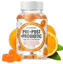Prebiotická probiotická a postbiotická gumička pro ženy, muže a děti - vysoká potence 5 miliard CFU - Sugar- Free & gluten zdarma