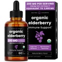 NutraChamps Black Elderberry Sirup, Potent 2000mg 10: 1 Extract Sambucus Elderberry Sirup Antioxidant, Drops Berry Flavor, Liquid Elderberry Extract Sugar- Free 2oz, Imunitní podpora