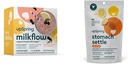 UpSpring Stomach Usazení Kapky, Honey Flavour, 28 Ct + Milkflow Kojení Příplatek Nápoj Mix s Moringa & Požehnaný Thistle, No Fenugreek Dutch 124; Elderberry Lemonade Flavor 124; 16 Drink Mixes