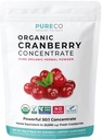 USDA Organic Cranberry Concentrate (50: 1) Powder - 500mg je ekvivalentní 25,000mg čerstvých Cranberry - Vitamíny na podporu ledvin a UTI - Ženy - Doplněk - 100 Servings - No Pills