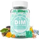 DIM doplněk Ženy 400mg, Estrogen dodatek pro ženy, Cukr zdarma DIM gumy pro muže a ženy w / Biotin, Lněný olej, Burdock, Calendula, BioPerine pro rovnováhu hormonů, Menopauza & Prostate 60Cts