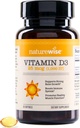 NatureWise Vitamin D3 1000iu (25 mcg) 30denní zásobování pro imunitní podporu, zdravé svalové funkce a zdraví kostí - Non- GMO, gluten zdarma v organické extra panenský olivový olej, (Mini Softgel), 30 Počet