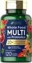 Nature 's Fortune Whole Food Multivitamine with Probiotics CLAS124; 120 Coated Caplet CLAS124; Made with 20 Fruits and Zelenina CLAS124; Non- GMO & gluten zdarma dodatek