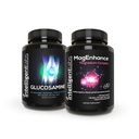 Inteligentní Labs 2- in-1 Bundle MagEnhance Triple Magnesium Complex (Threonát hořčíku s Mg Taurát a Mg Glycinát) + Glucosamin a Chondroitin Joint Care Complex s MSM