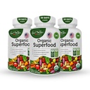 Organické Superfood Zelené Ovoce a Veggies Complex - Nejlepší doplněk stravy s 14 Zelených & 14 Ovoce & Zelenina s Alfalfa bohaté na antioxidanty Organické přísady Non- GMO (180 Počet balení po 3)
