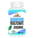 Rise- N- Shine - Magnesium Bisglycinate 200 mg - Společná a svalová podpora - doplněk k podpoře energie, trávení a kostí - hořčík pro podporu spánku a odpočinek (30 kapslí)