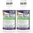 Vital Earth Minerály Super síla Humic Minerály 2-Pack - Fulvic Acid dodatek s 70 + Stopy Minerály, Elektrolyty pro Detox & Digestion, 32 Oz Ea + 1 Oz Cup