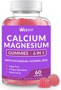 Cukr bez kalcium gumy dodatek 600mg, hořčík hořčík zinek gumy s vitamínem D3 K2, draslík, vysoká absorpce CA Gummy pro kosti, zuby a svalovina