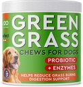 PAWFEKTCHEW Dog Pee Grass Helper - Travnatá léčba pro psí moč - Psí moč Neutralizér pro travnaté spalovací spoty - Pee Pee Lawn Opravy léčby s probiotiky - Made in USA - 120 Chews