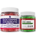 Sugar Free Zinek Gummies 2 Pack + Glucosamine Chondroitin Gummies 2 Pack