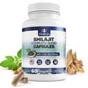Čisté Himalájské Shilajit pro muže a ženy - 10,000mg Shilajit Ashwagandha Doplňky + Irský Moss, Tongkat Ali, PQQ & More - 60 Kapsle