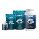 CORREXIKO Marine Collagen Supplement Pills & Powder Bundle - Obsahuje 10,000mg dvojitý hydrolyzovaný kolagen prášek 1kg, 15 oz & 5oz a 1800mg kolagen Peptides 120 Kapsle - pro vlasy, kůži a nehty