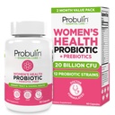 Probulin Womens Probiotic - Vaginální, UT, Gut & Imunitary Health with Lactobacillus Reuteri - 20 Milionů CFU, 12 Probiotických Strains & Prebiotics - 60 Vegan, Gluten zdarma Kapsle pro WholeBody Wellness