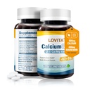 LOVITA vápník Citrát 800 mg s hořčíkem, vitamin D3 & K2, síla kostí a hustota dodatek pro ženy a muže, podporuje zuby, imunitní zdraví, gluten zdarma, Non- GMO, 120 Vegan tablety
