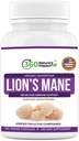 360 Lions Nature 's Impact Mane Houbový dodatek Kapsle (150 Kapsle) pro Brain Health Supplement, Organic Supplement s Beta- Glucans & Hypromelosa pro kognitivní systém