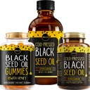 Maju Superfoods Black Seed Oil 3- in-1 Bundle, gumové, kapsle, & Liquid