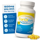 Omega 3 Fish Oil 60Count 1600 mg Made in Norway - High potency Fish Oil Omega 3 doplňky Triglyceridová forma s EPA a DHA doplňky pro ženy a muže No Fishy After Taste Natural Lemon Flavor