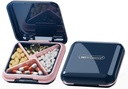 DUBSTAR Pill Box - Vodotěsný Přenosný Daily Case pro kabelky Kapesní Cestovní Medicine Holder pro vitamíny, rybí oleje, doplňky, léky (Deep Blue)