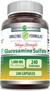 Amazing Applicas Glucosamine Sulfath 1000 mg Kapsle Dodatek CLAS124; Non- GMO CLAS124; Gluten Free CLAS124; Made in USA (240 Počet)