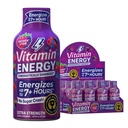Vitamin Energy Mood + Extra Energy Shot Tropical Berry 12 Pack, 260mg přírodní kofein, B-Vitamíny, Rhodiola, Heřmánek, Mood & Energy Support, Nulový cukr, gluten- Free, Vegan, 1.93 fl oz