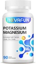 Draslík Magnesium dodatek s vápníkem zinek 1185mg, High potency Formule pro křeče nohou, kostí a svalů zdraví, non-GMO, gluten zdarma, Vegan, 90 Kapsle
