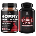 Bundle of Horny Kozí Tráva pro mužské Vylepšení - Extra Síla Nadržení Kozí Tráva pro muže a Extra Síla Testosteron Booster pro muže - Přírodní Testosteron Dodatek