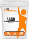 Bulksupplements.com AAKG Powder - Arginin AKG Supplement, Dodatek k oxidu dusnatému, bezochucený & gluten zdarma, 2,5g per Serving, 1kg (2,2 kg) (balení po 1)