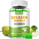 Sugar Free Soursop Graviola Gummies - Organic Soursop Leaves & Fruit Extract - Digestive Aid, Imunite Support & Antioxidant Properties - 60 Jablečné ochucené gumy