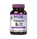 Bluebonnet Vitamin B1 100 mg - Mood Support & Energy Vitamíny pro ženy a muže * - Thiamin HCl - Non- GMO, Vegan, Kosher, Gluten- Free - Soy & Dair- Free - 100 Zeleninové kapsle, 100 denní dodávky
