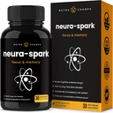 NeuraSpark Premium Brain Supplement for Focus, Memory & Mental Energy - Nootropní Brain Booster for Performance - Ginkgo Biloba, St John 's Wort, DMAE, Rhoddiola & Více - 30 Kapsle