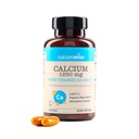 NatureWise High- purity, All- Natural Calcium 1250mg + Vitamin D3 1000IU + Organic MCT Coconut Oil - Těhotenství Safe + Non- GMO - Absorpce Friendly, Gluten Free - 60 Softgels [30- Day Supply]