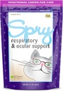 V Clover Spry Daily Respirační a oční podpora měkké žvýkačky pro kočky, s L- lysin, Superfoods, a Prebiotika pro silný imunitní systém, 2.1 oz. (60 počítat)