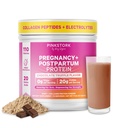 Pink Stork Těhotenství a Poporodní protein prášek pro ženy, 20g syrovátka & kolagen, Prenatal & Kojení Protein Shake Mix pro energii, zotavení a hydrataci, Čokoláda, 15 Služební