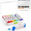 BEXEEN Weekly Pill Organizér 2 krát denně - Pill Box 7 Day Am Pm - Travel Medicine Organizátor Dvakrát denně Vitamin Holder Přenosný doplněk případ týden Ráno v noci Med Disperser detekovatelný kontejner