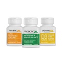 TrioXL - 3 Výkonné doplňky, které podporují silný imunitní systém, zahrnuje tumericXL, vitaminXL D3 & ProbioticXL, gluten- Free imunitní booster, 3-30 Počet