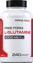 Piping Rock L glutamin prášek Kapsle 124; 2000 mg 300; 240 pilulky 124; doplněk pro ženy a muže 124; Volný formulář Amino Acid 124; Non- GMO, gluten zdarma