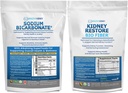 Organické Bikarbonát sodný Alkalický dodatek 1.5LB & Bio Fiber Ledviny Cleanse Detox 2.5 LBS Bundle - Podporuje zdraví ledvin, Žaludeční kyselina Neutralizer, Alkalické Superpotraviny, Imunitní podpora, Detox